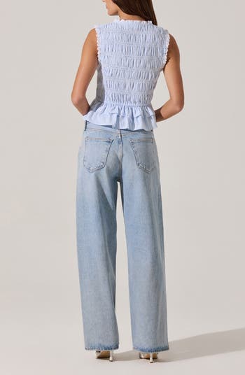 Tie Front Tiered Hem Top