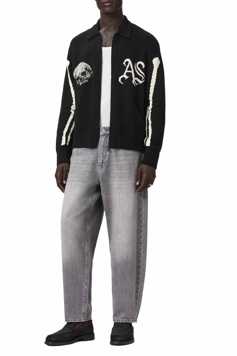 Adrian Zip Cardigan, Alternate, color, BLACK