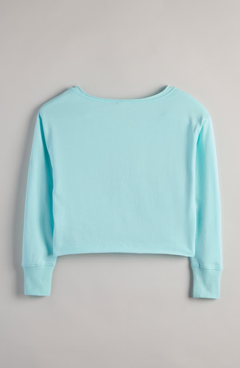 Treasure & Bond Kids' Crop Sweatshirt, Alternate, color, Blue Clearwater Brooklyn