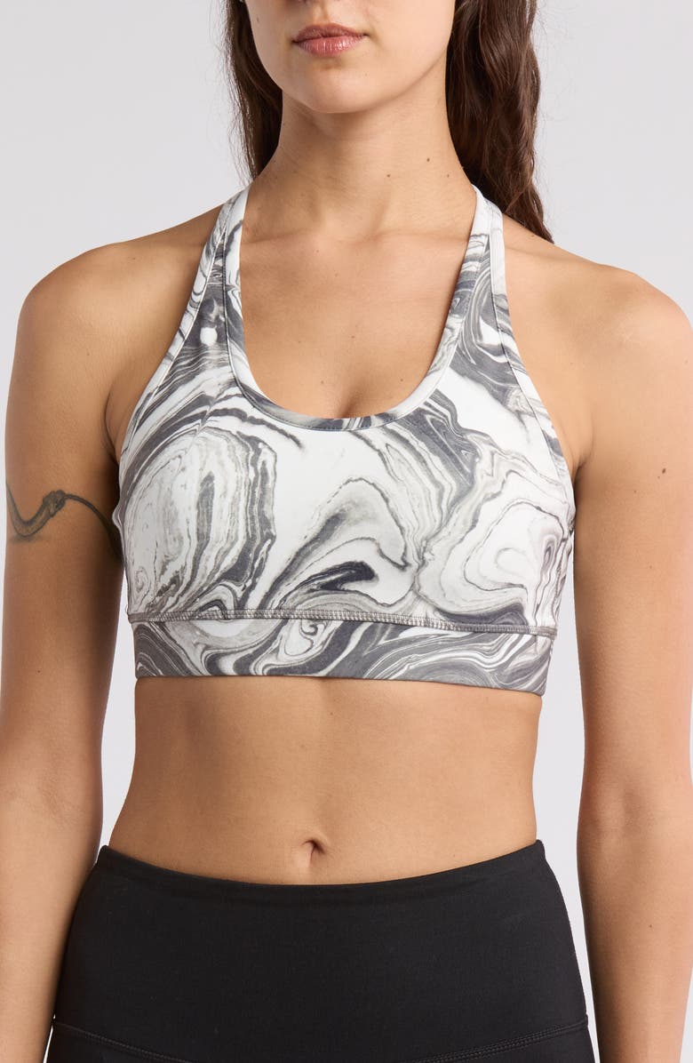 Threads 4 Thought Zelma Marble Sports Bra, Main, color, 