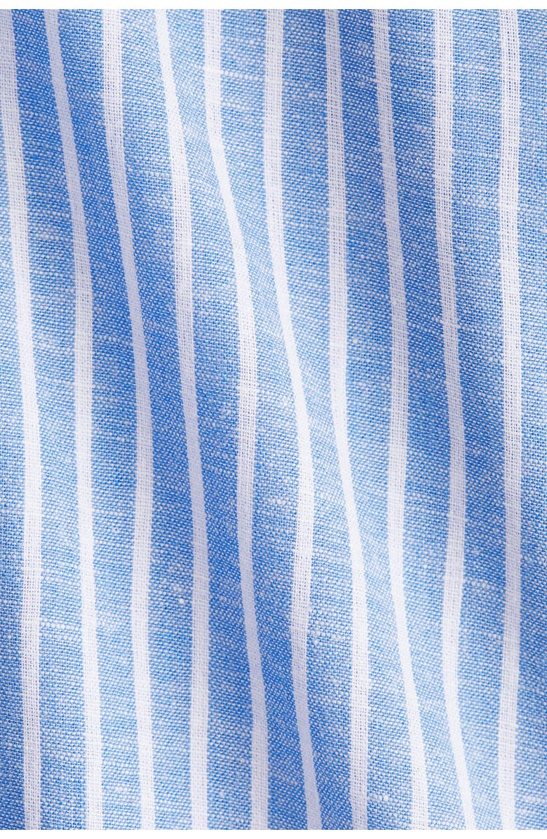 H&M Linen-blend Blouse, Alternate, color, Light Blue/White Striped