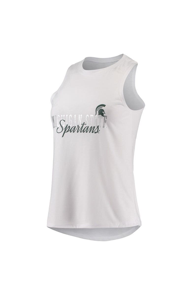 CONCEPTS SPORT Women's Concepts Sport White/Black Michigan State Spartans Tank Top and Leggings Sleep Set, Alternate, color, 
