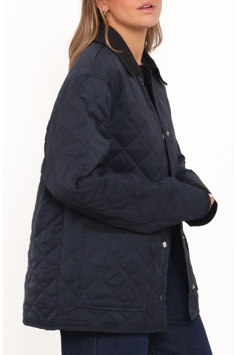 Lynly Quilted Barn Jacket, Alternate, color, NAVY
