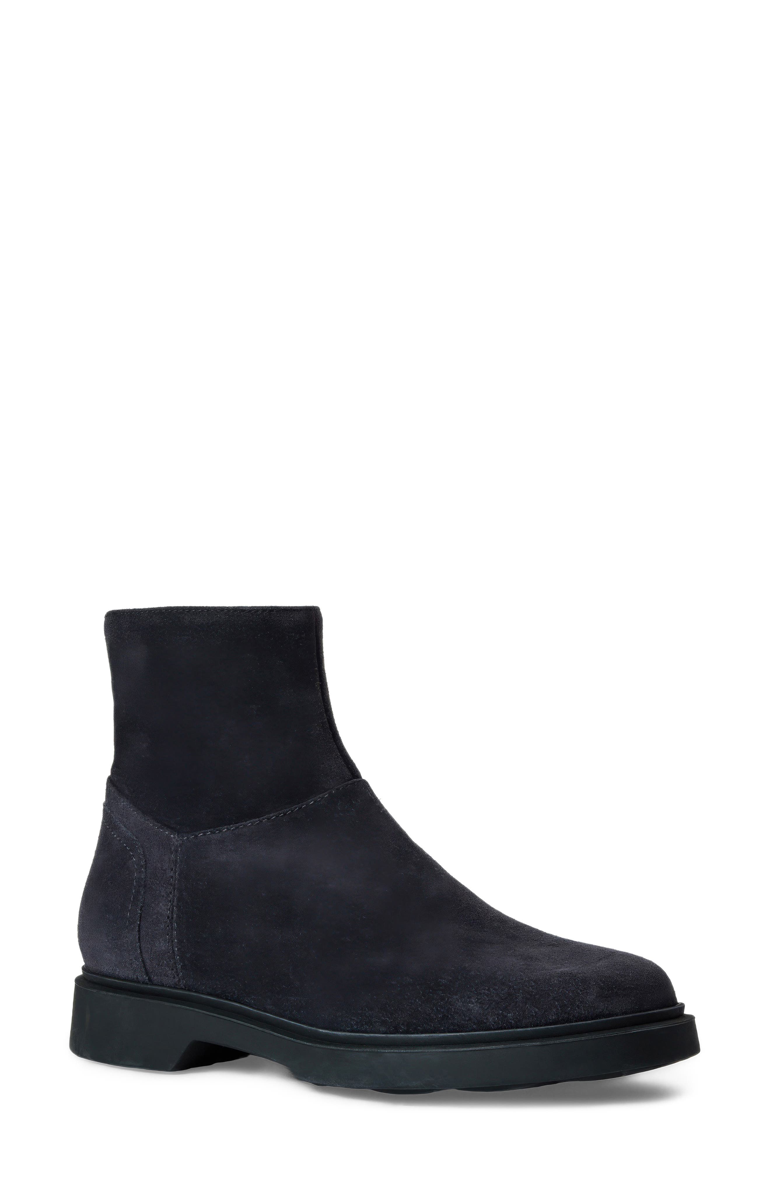 Hermione Leather Bootie, Main, color, NAVY SUEDE