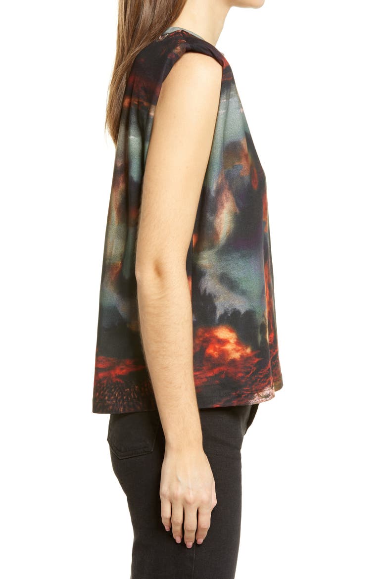Epiphany Coni Shoulder Pad Tank, Alternate, color, DUSK RED