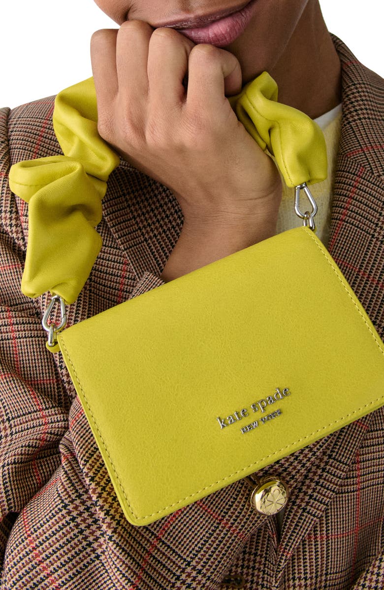 Kate Spade New York Natasha Crinkle Leather Wallet On A Chain, Alternate, color, 