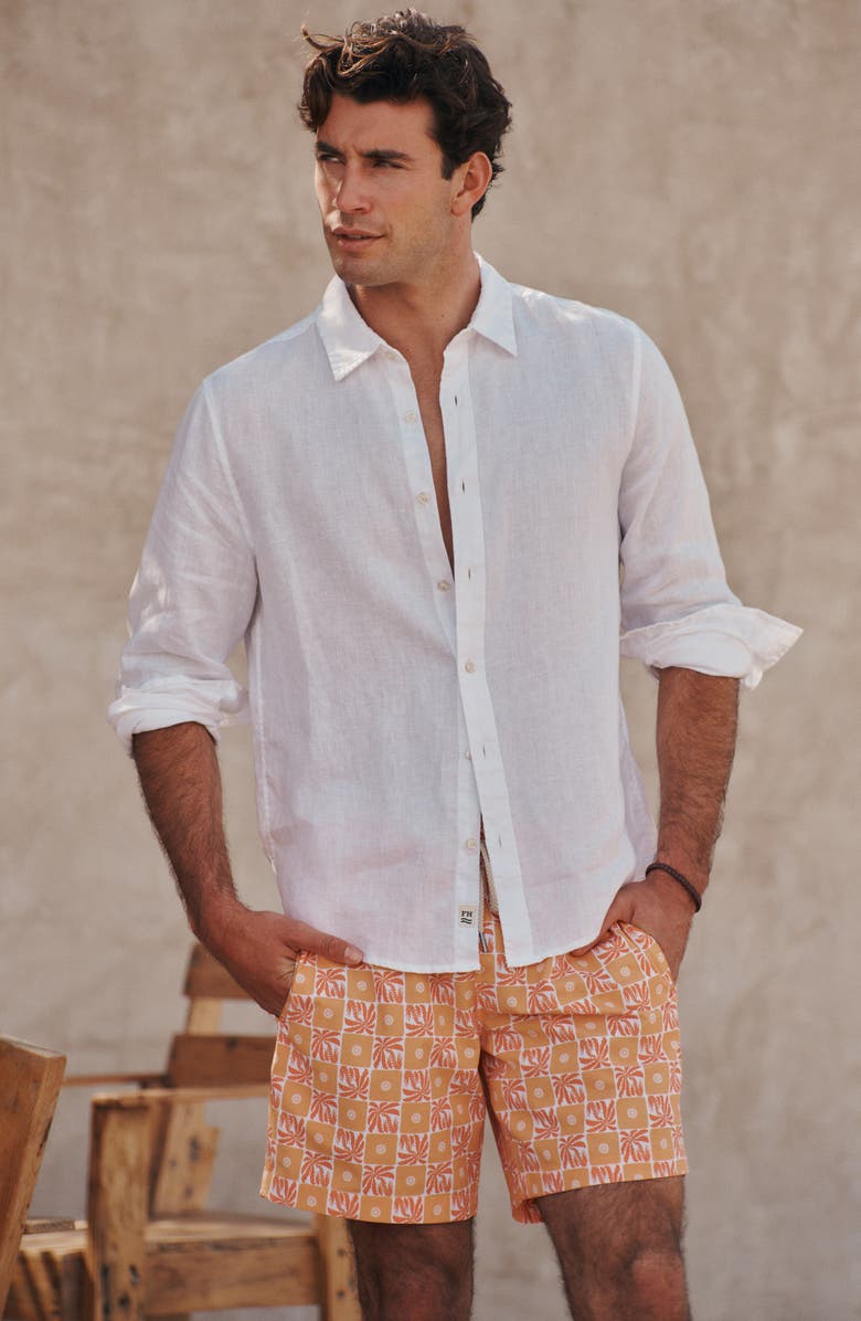 Fair Harbor Island Linen Blend Button-Up Shirt, Alternate, color, 