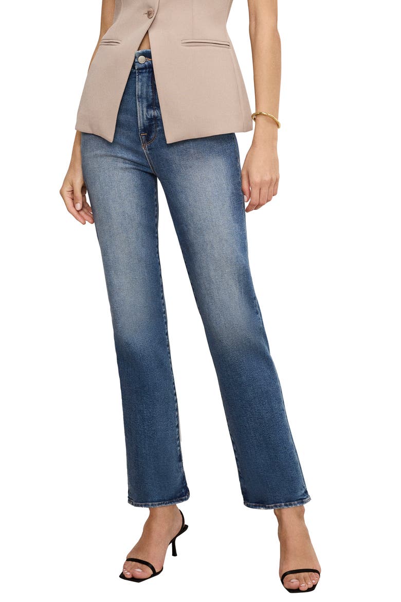 Good Boy High Waist Ankle Straight Leg Jeans, Main, color, INDIGO871