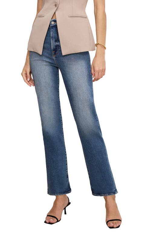 GOOD AMERICAN GOOD AMERICAN GOOD BOY HIGH WAIST ANKLE STRAIGHT LEG JEANS