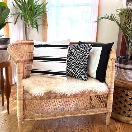 Mbare Striped White Sadza Pillow Cover 46cm In White