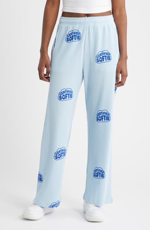 Certified Softie Waffle Knit Fleece Graphic Sweatpants