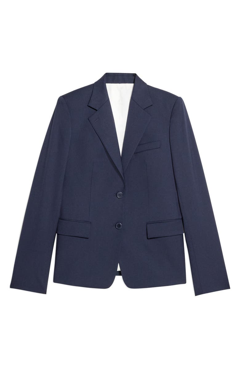 Helmut Lang Classic Virgin Wool Blazer, Alternate, color, Navy