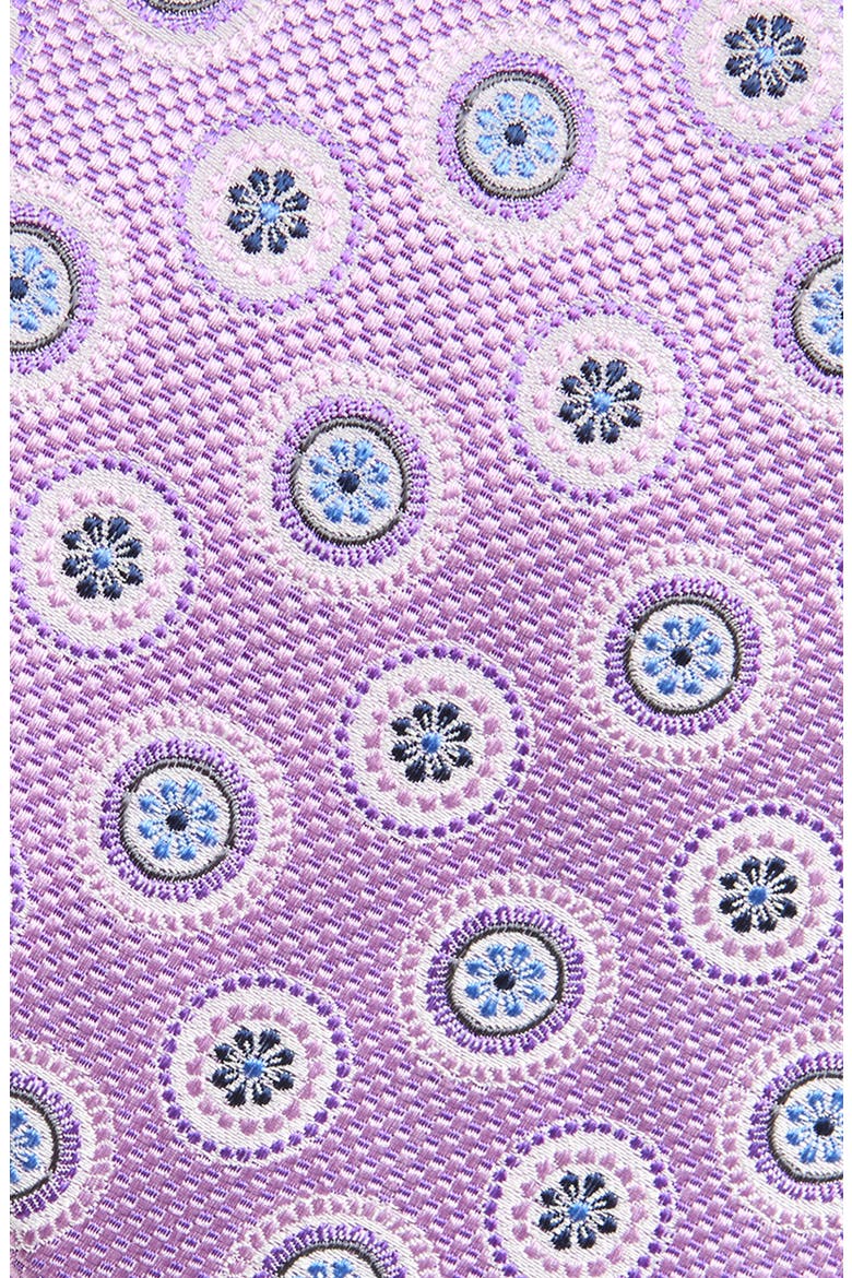 Medallion Silk Tie, Alternate, color, PURPLE