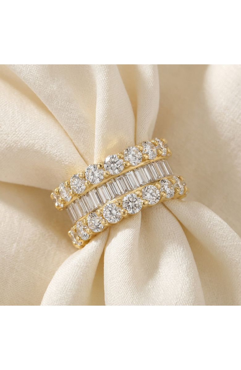 Bliss Diamond 7.50Ct Wide Diamond Ring Stackable Anniversary Ring Gold Lab Grown, Alternate, color, 10K Yellow Gold