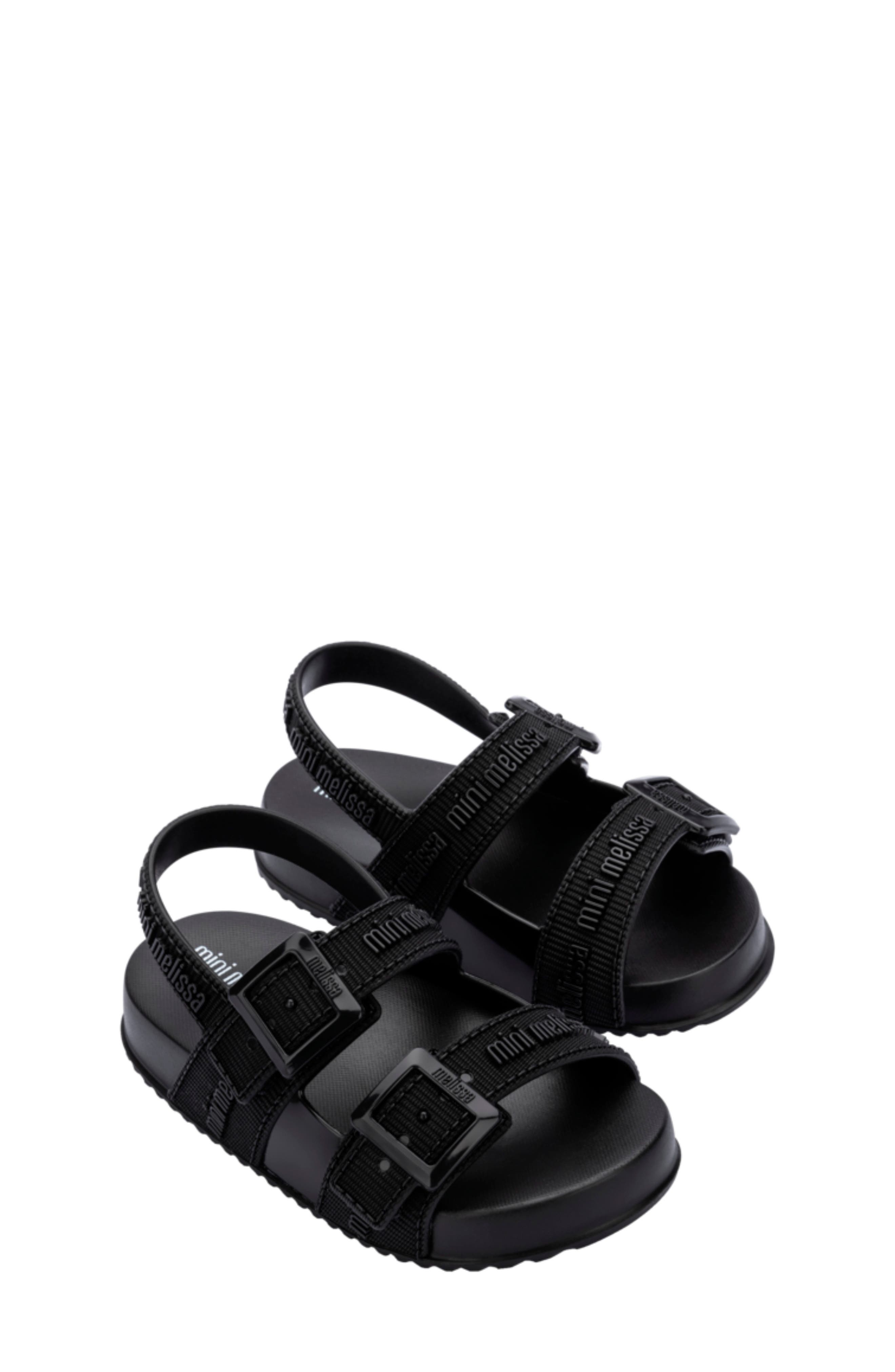 Mini Melissa Kids' Mini Cozy Lover Slinback Sandal, Main, color, Black