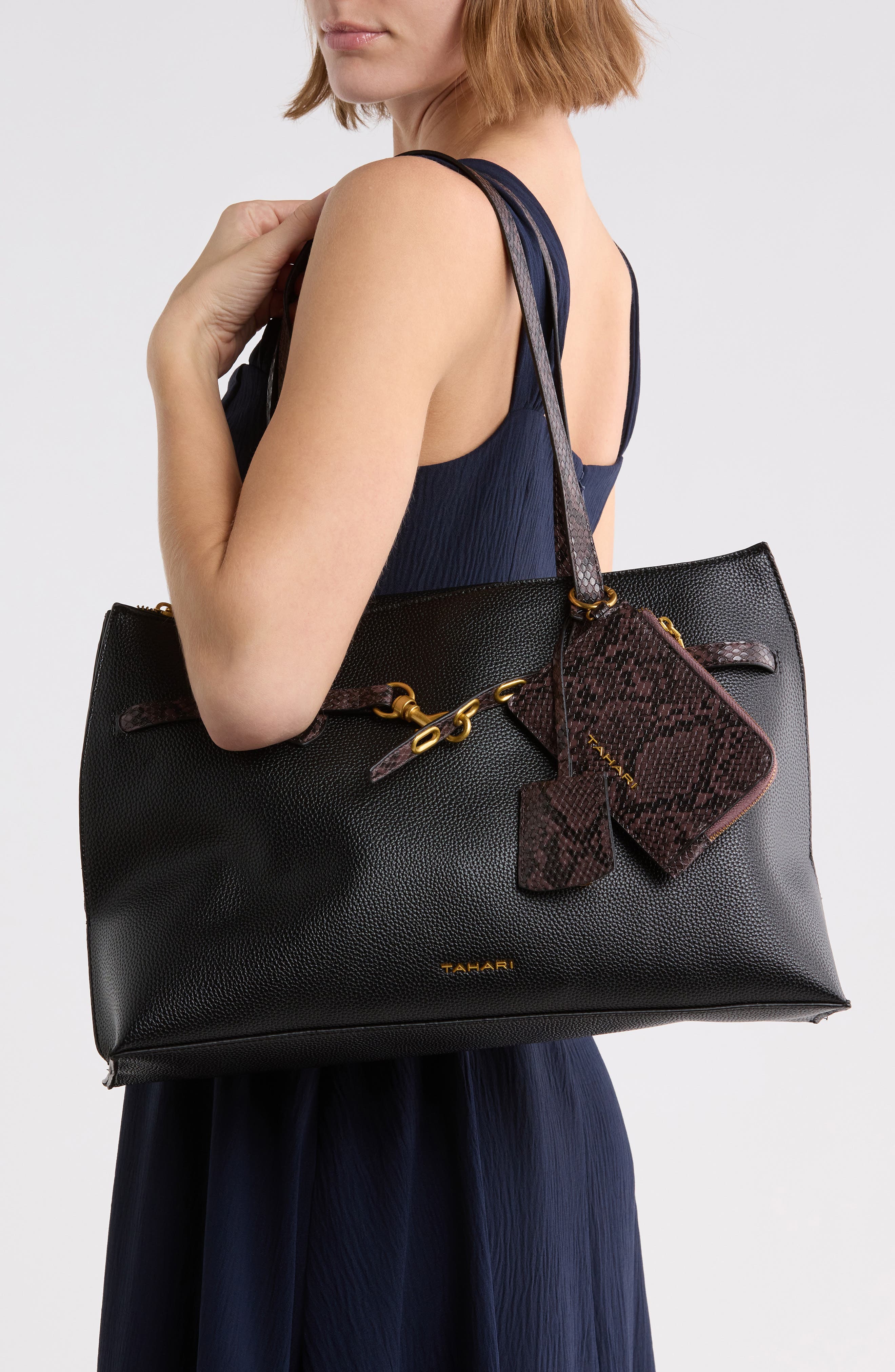 Tahari Ginny Faux Leather Tote (Women) | Nordstromrack