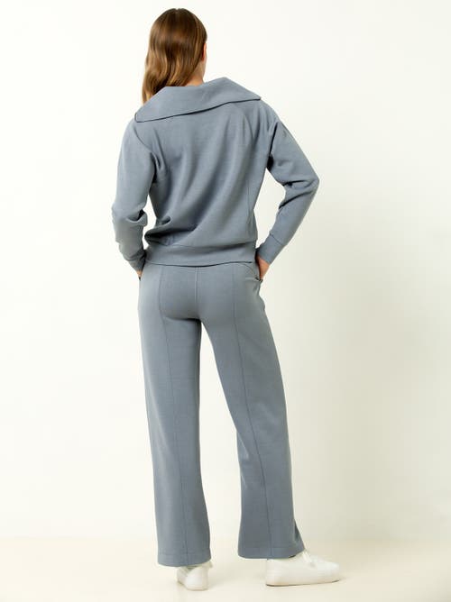 Single Stitch Ultra Soft 1/4 Zip Pullover In Blue