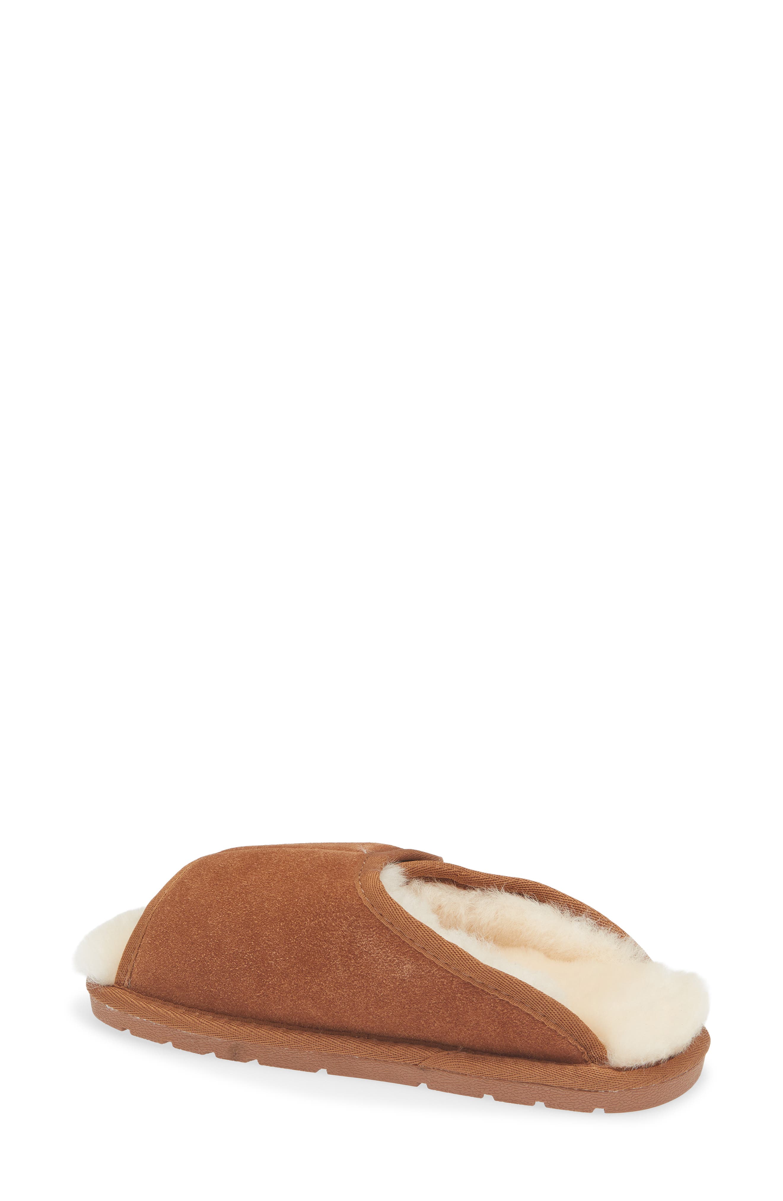 Ladies Wrap Leather Slipper, Alternate, color, CHESTNUT