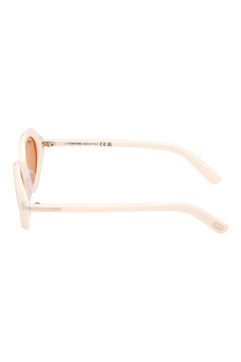 51mm Oval Sunglasses, Alternate, color, IVORY / BROWN
