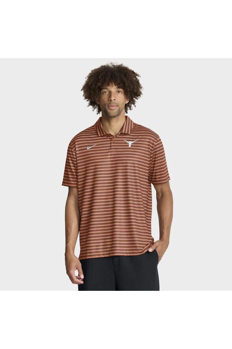 Men's Nike Burnt Orange Texas Longhorns 2025 Coaches Premium Tour Stripe Dri-FIT Polo, Main, color, Burnt Orange