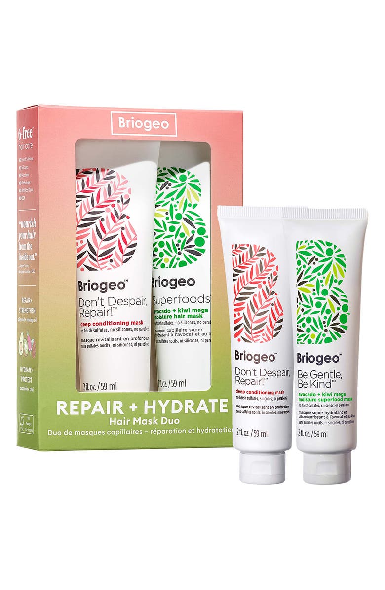 Briogeo Repair + Hydrate Travel Size Hair Mask Set, Main, color, 