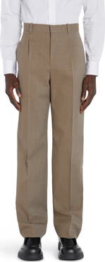 Bottega Veneta Pleated Multicolor Wool Twill Dress Pants
