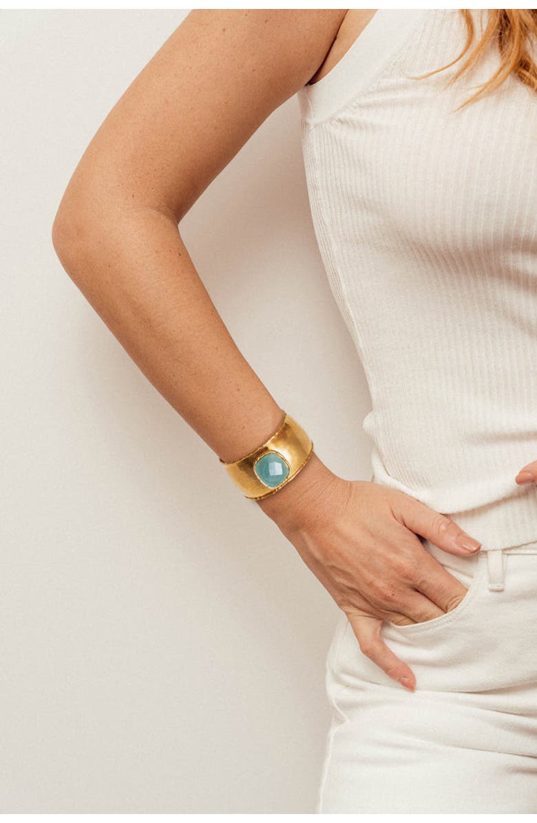 SYLVIA TOLEDANO Mirage Cuff, Alternate, color, Gold/ Green