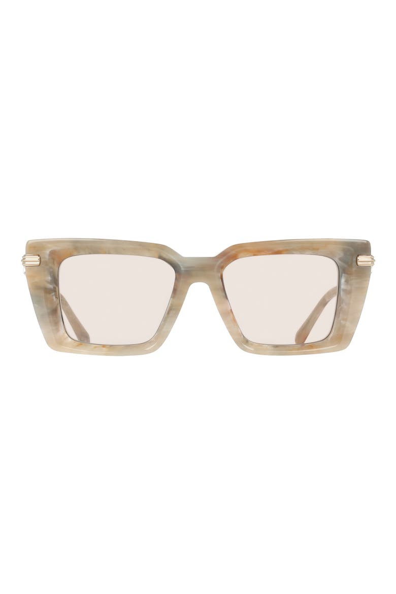 52mm Rectangular Sunglasses, Main, color, MARBLE