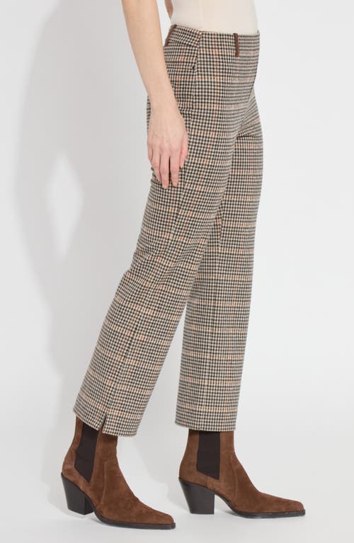 Lyssé Brushed Jacquard Baby Boot Ankle Pant In Austin Plaid