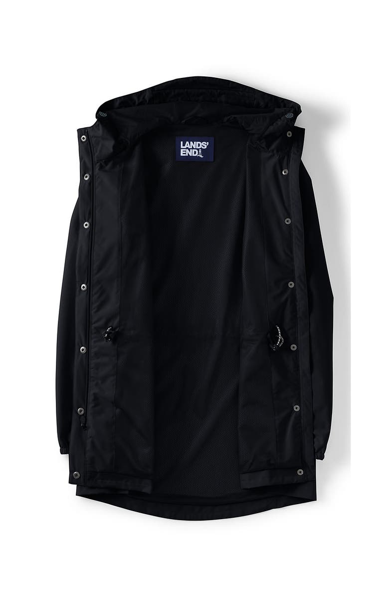 Lands' End Squall Packable Waterproof Raincoat, Alternate, color, Black