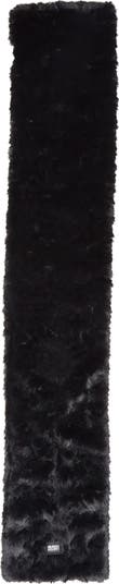 UGG FAUX FUR PULL THROUGH SCARF ホワイト UGG Women's Faux Fur Pull Through Scarf with Genuine Leather