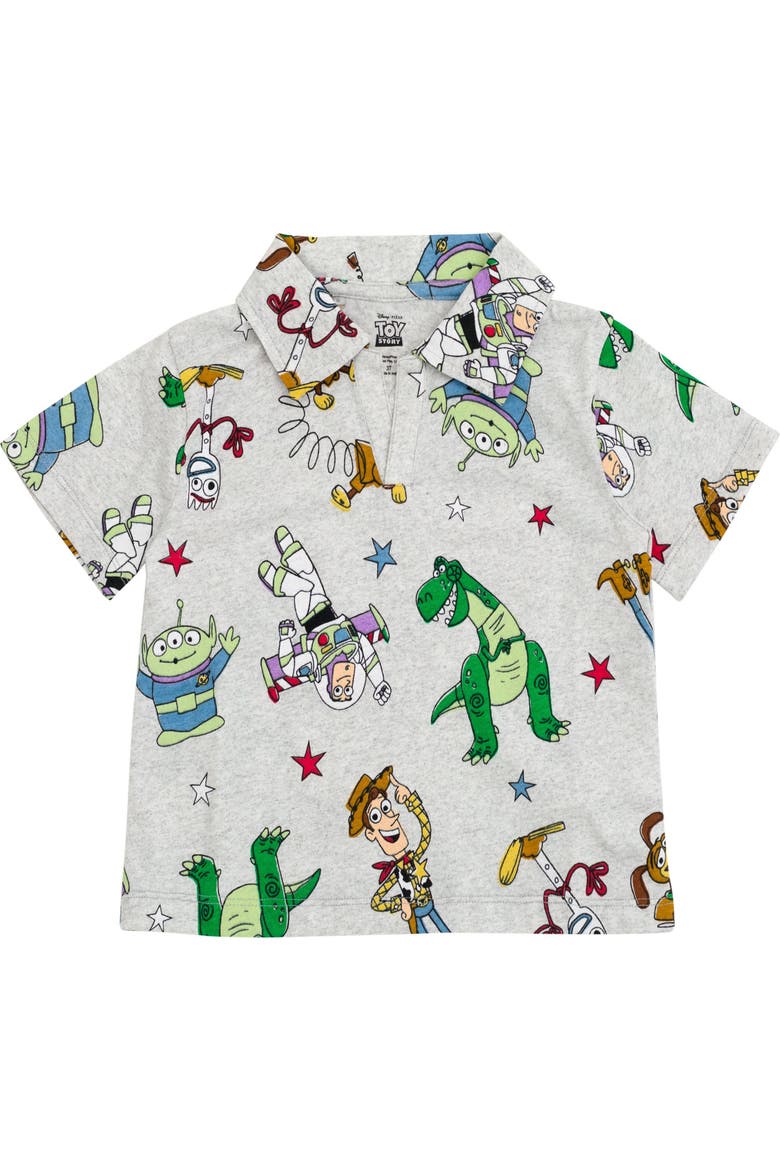 Toy Story 2-Piece Polo and Shorts Set, Alternate, color, Toy Story Grey Navy