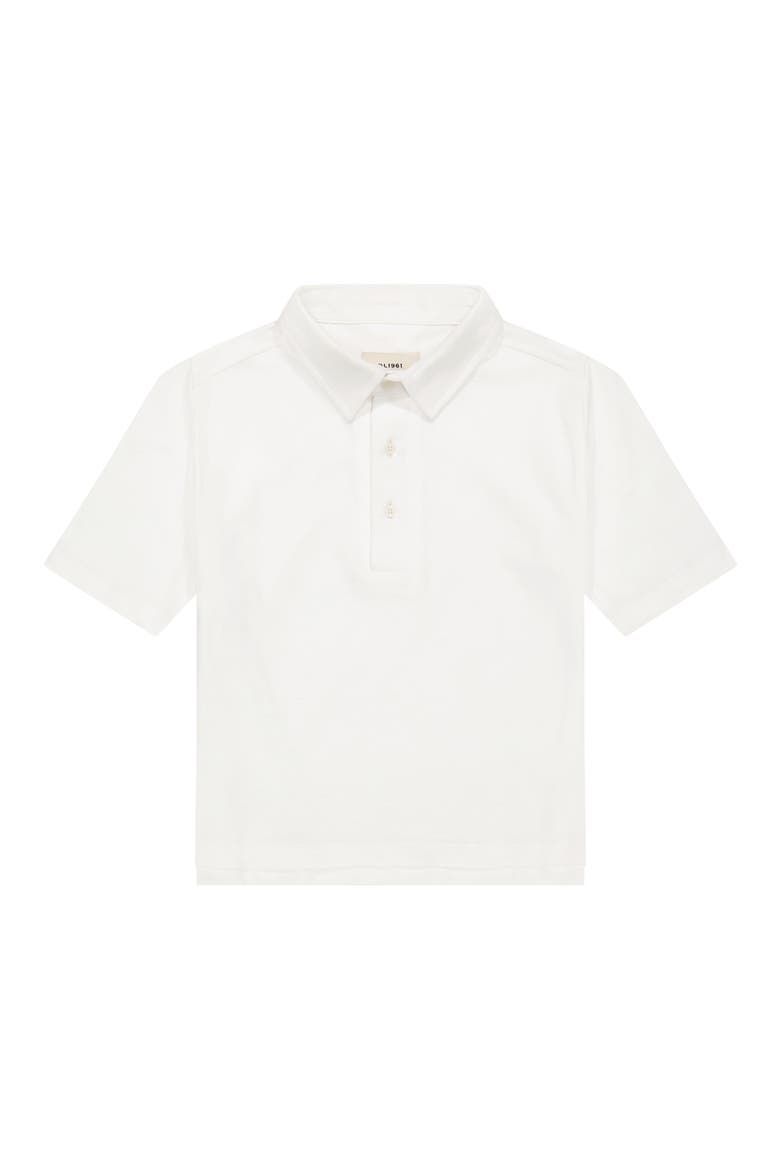 Kids' Cotton Polo, Main, color, WHITE