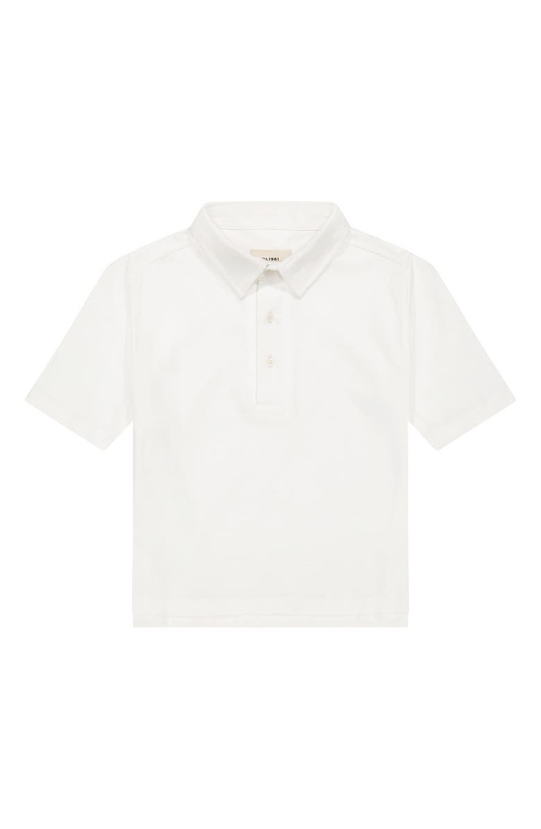 DL1961 Kids' Cotton Polo, Main, color, White