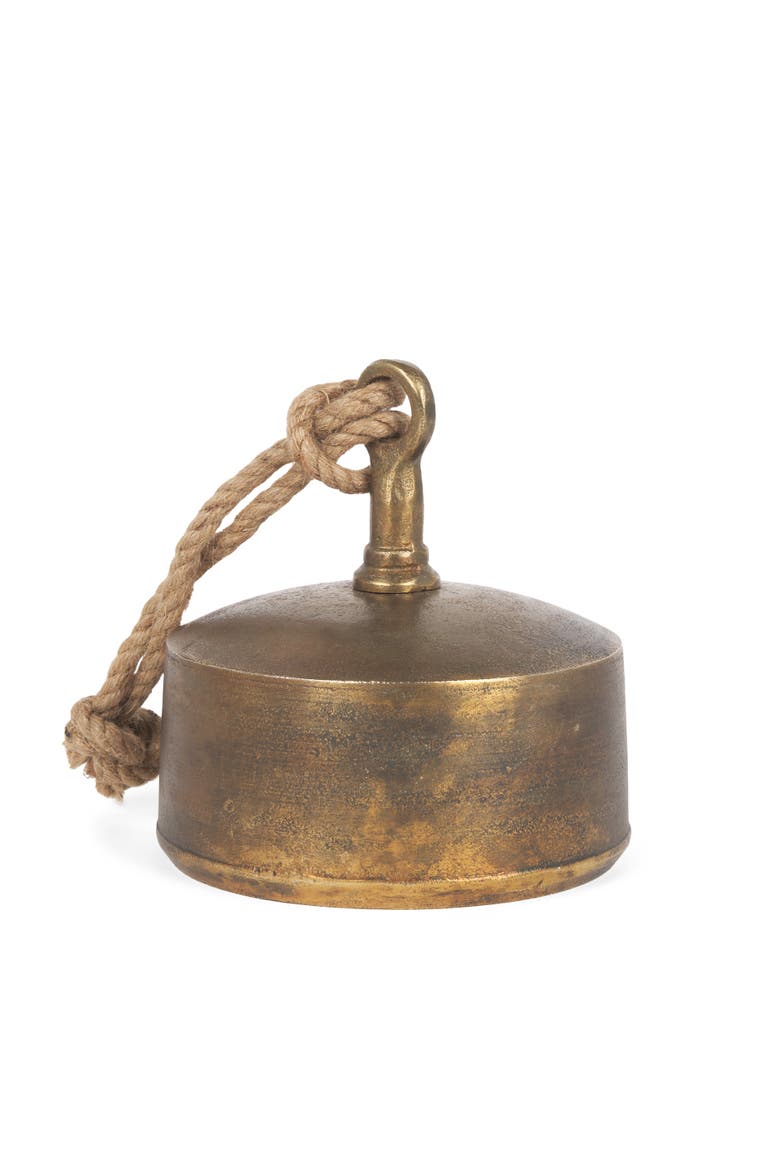 Quincy Metal Decorative Bell Object, Alternate, color, Metallic Gold