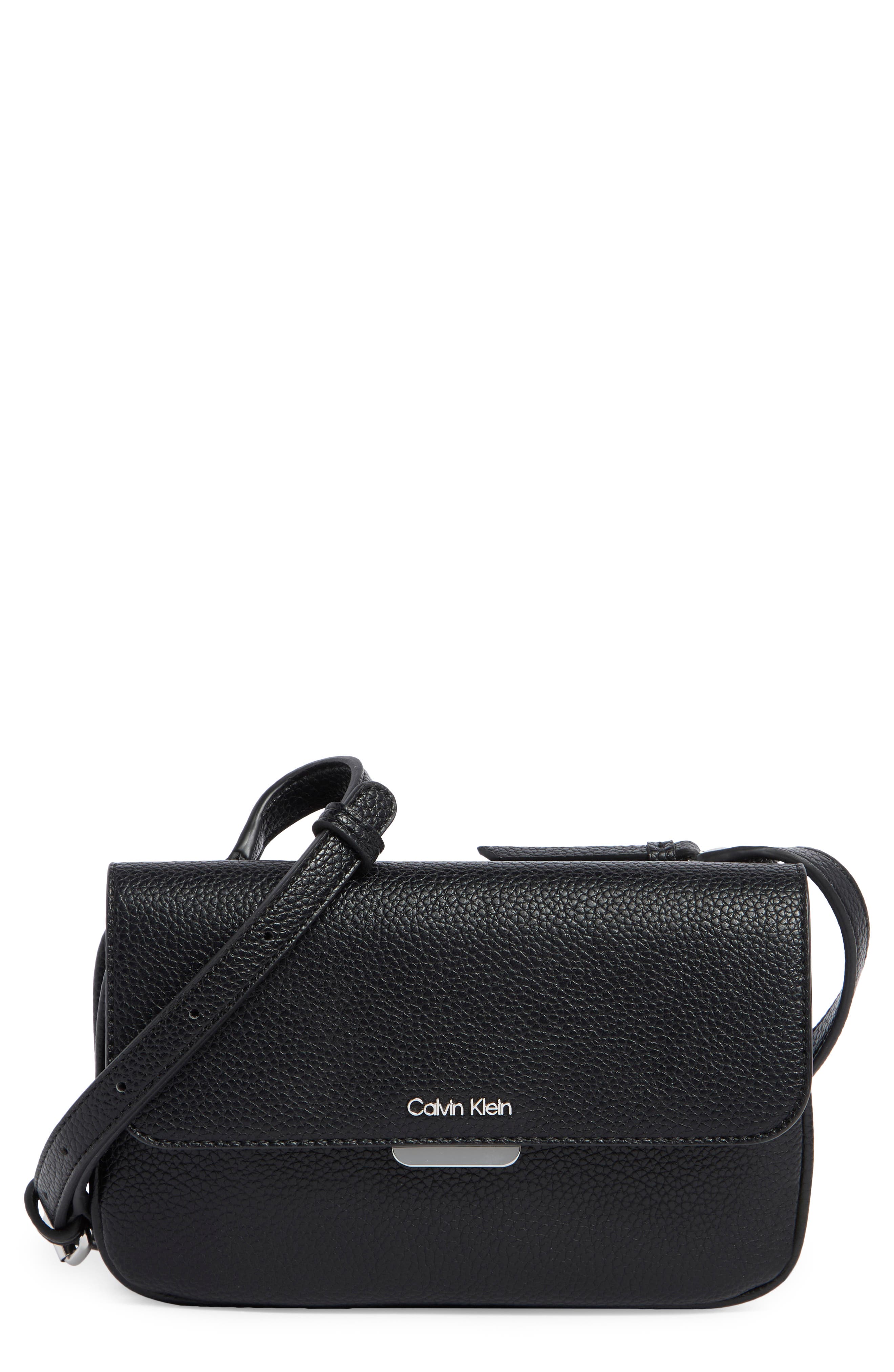 Calvin Klein Arya Crossbody Bag, Main, color, Black/ Silver