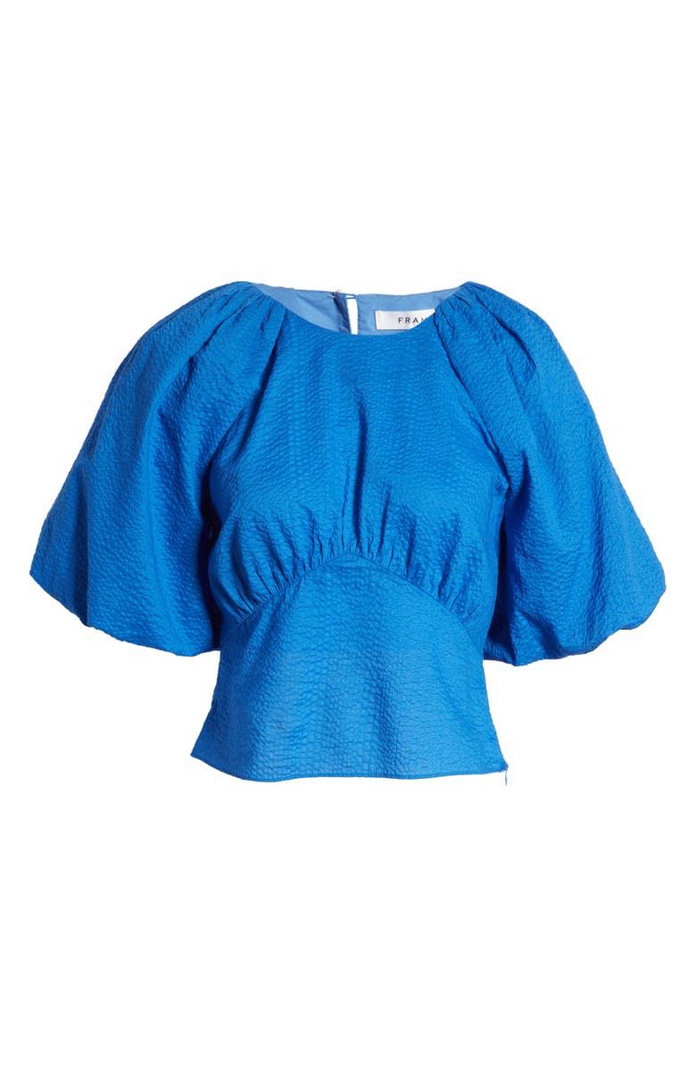 FRAME Puff Sleeve Cotton Crop Top, Alternate, color, 