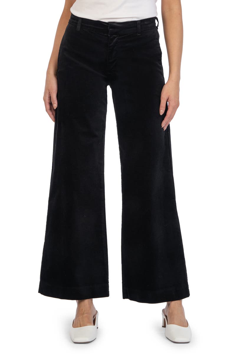KUT from the Kloth Meg High Waist Wide Leg Velvet Pants, Main, color, 