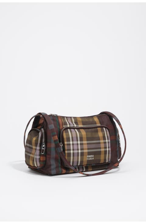 Large Tartan Pocket Shoulder Bag