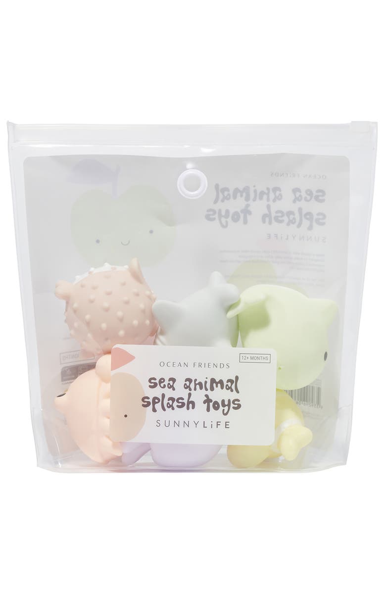 Sunnylife Splash Toys Sea Animal Ocean Friends, 6Pc, Pool & Beach Play, Alternate, color, 