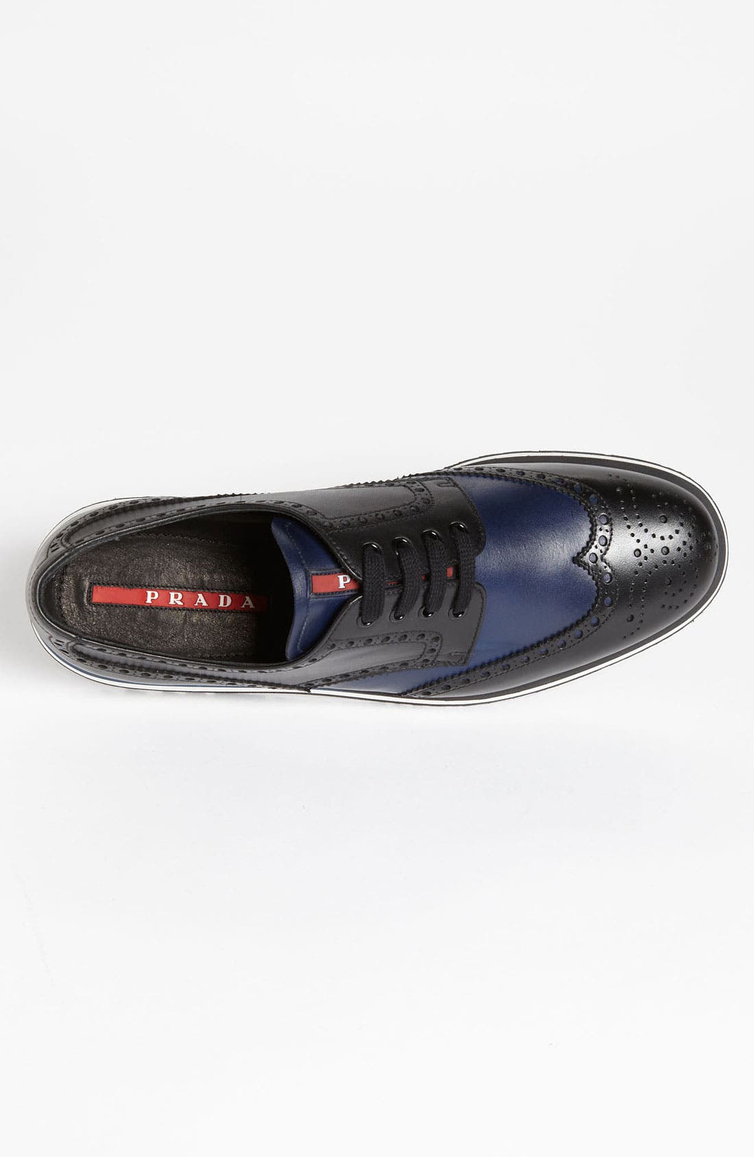 Two Tone Wingtip Sneaker, Alternate, color, BLACK/ ROYAL