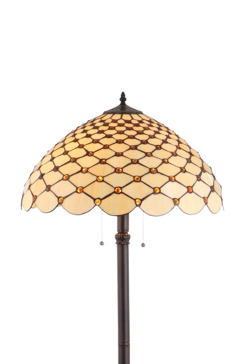 Lee Tiffany-Style 62" LED Floor Lamp, Bronze, Main, color, Bronze