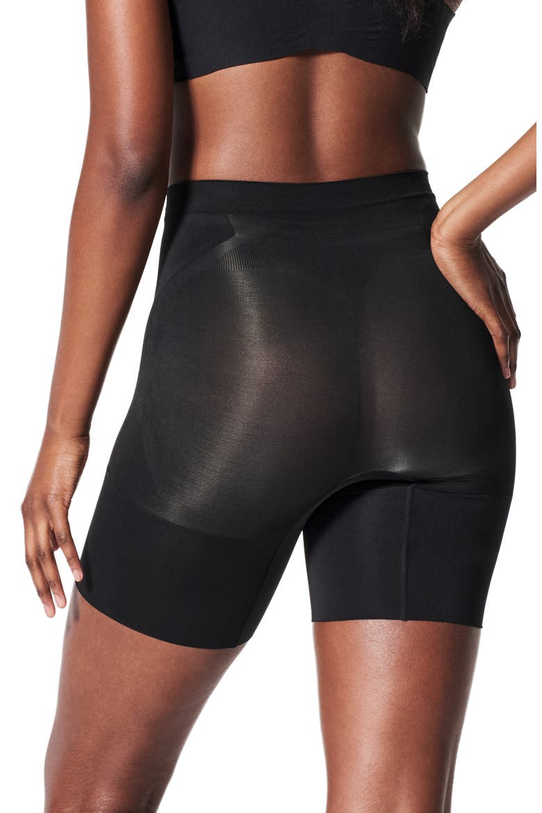 SPANXsculpt™ OnCore Mid-Thigh Shorts, Alternate, color, VERY BLACK