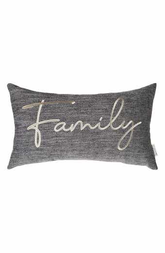 STUDIOCHIC Sentiments Family Embroidered Accent Pillow