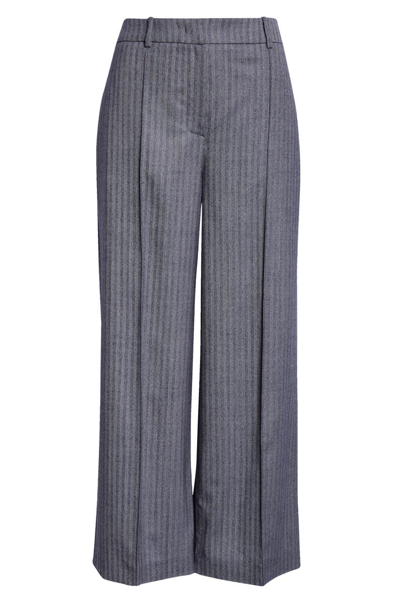 Eleventy Stripe Straight Leg Stretch Virgin Wool Herringbone Twill Trousers, Alternate, color,