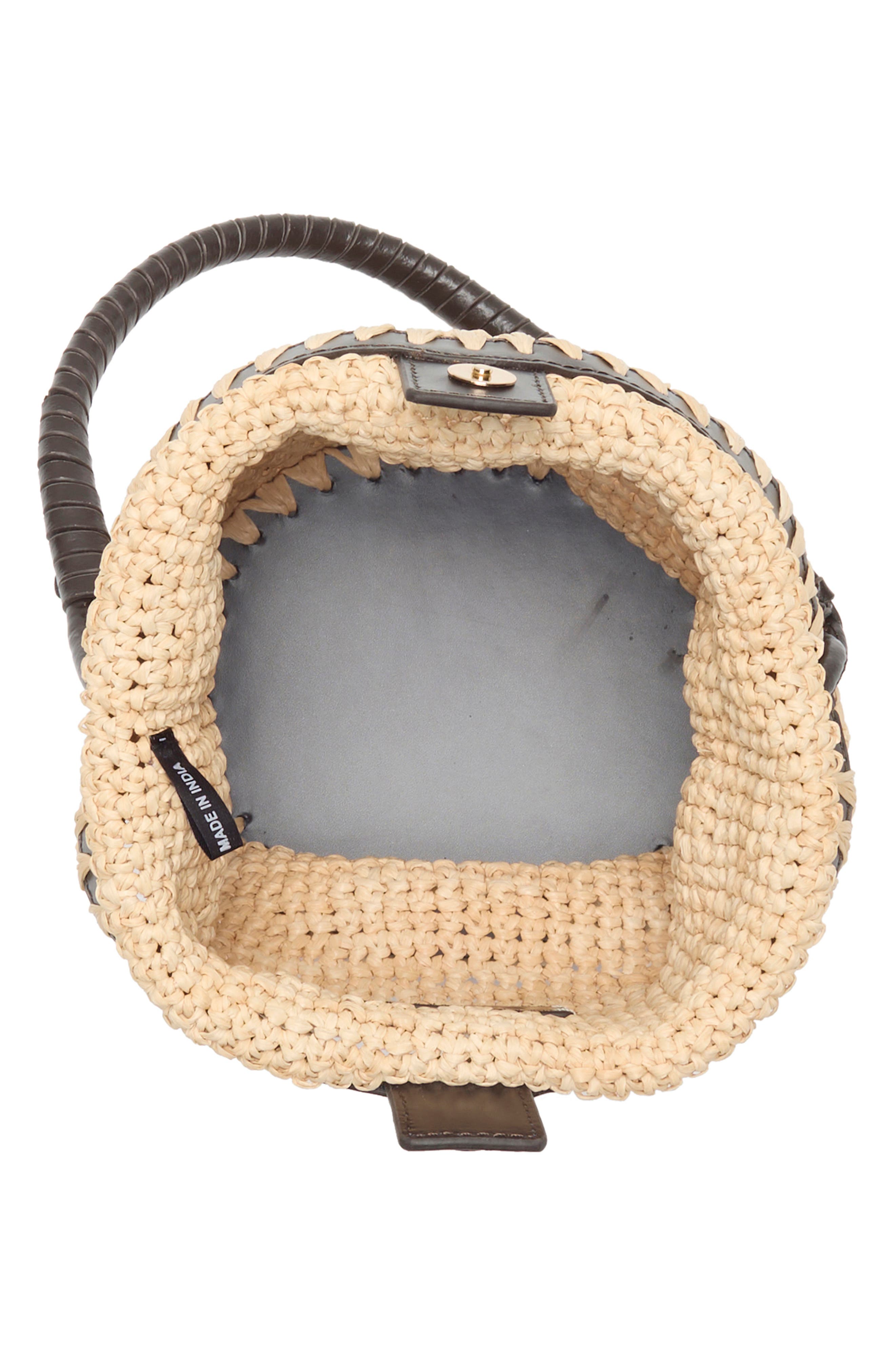 Lani Raffia Bucket Bag, Alternate, color, NATURAL