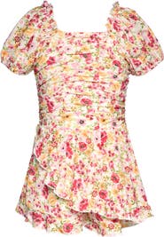 Hannah Banana Kids' Floral Ruched Romper