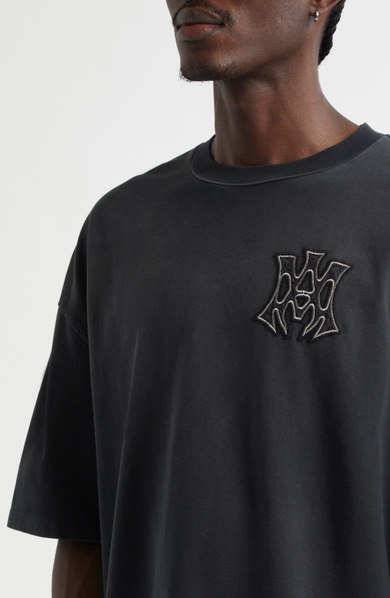 AMIRI Skate Logo Patch Cotton T-Shirt, Alternate, color, Black