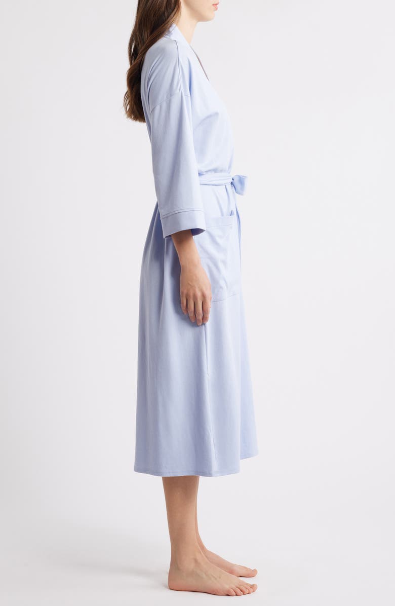 EILEEN FISHER SLEEP Three Quarter Sleeve Organic Cotton Robe, Alternate, color, 