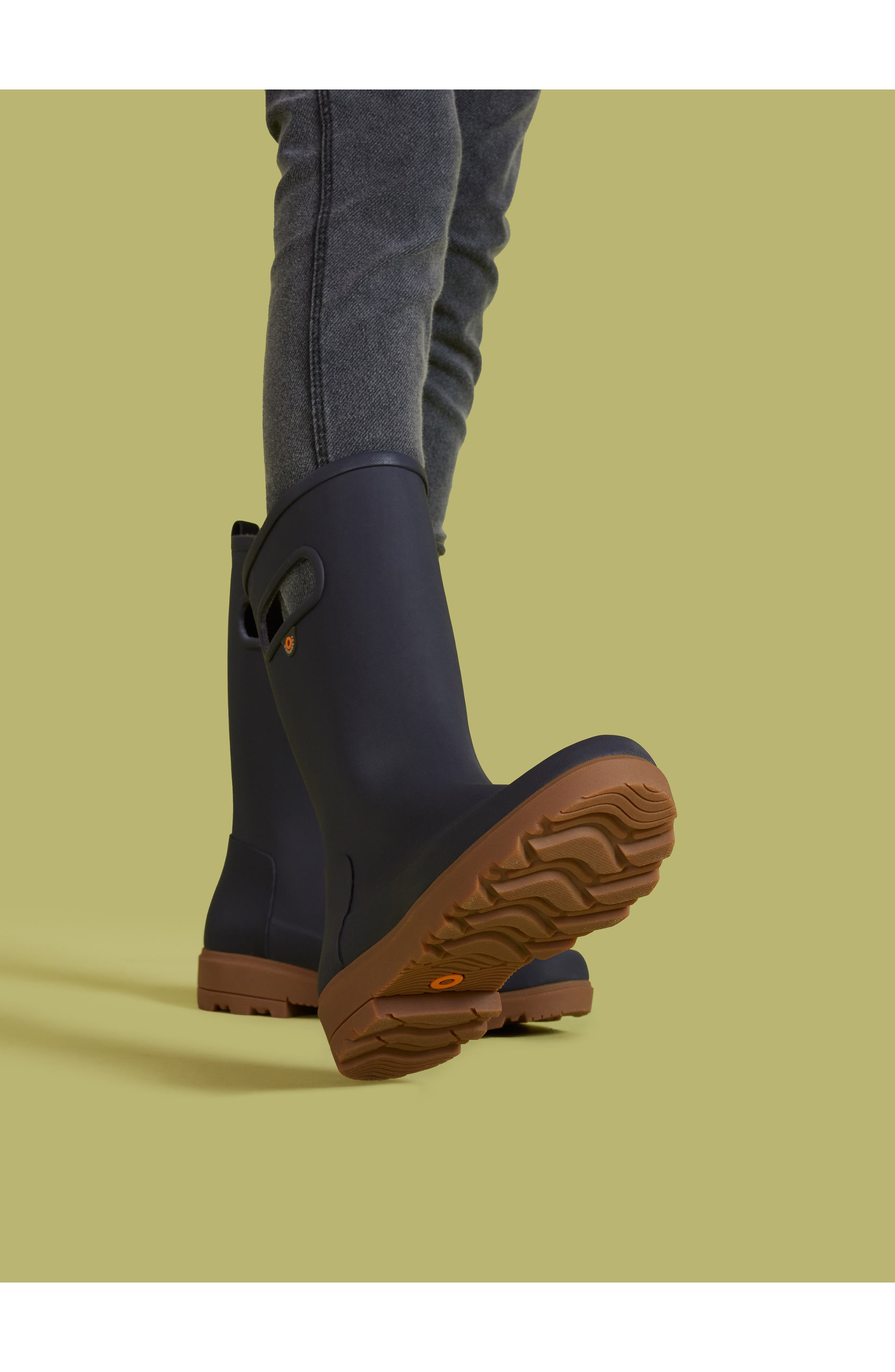 Kids' Holly Tall Waterproof Boot, Alternate, color, NAVY